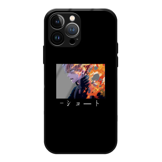 Black Anime Design Phone Glass Case 3Brocases