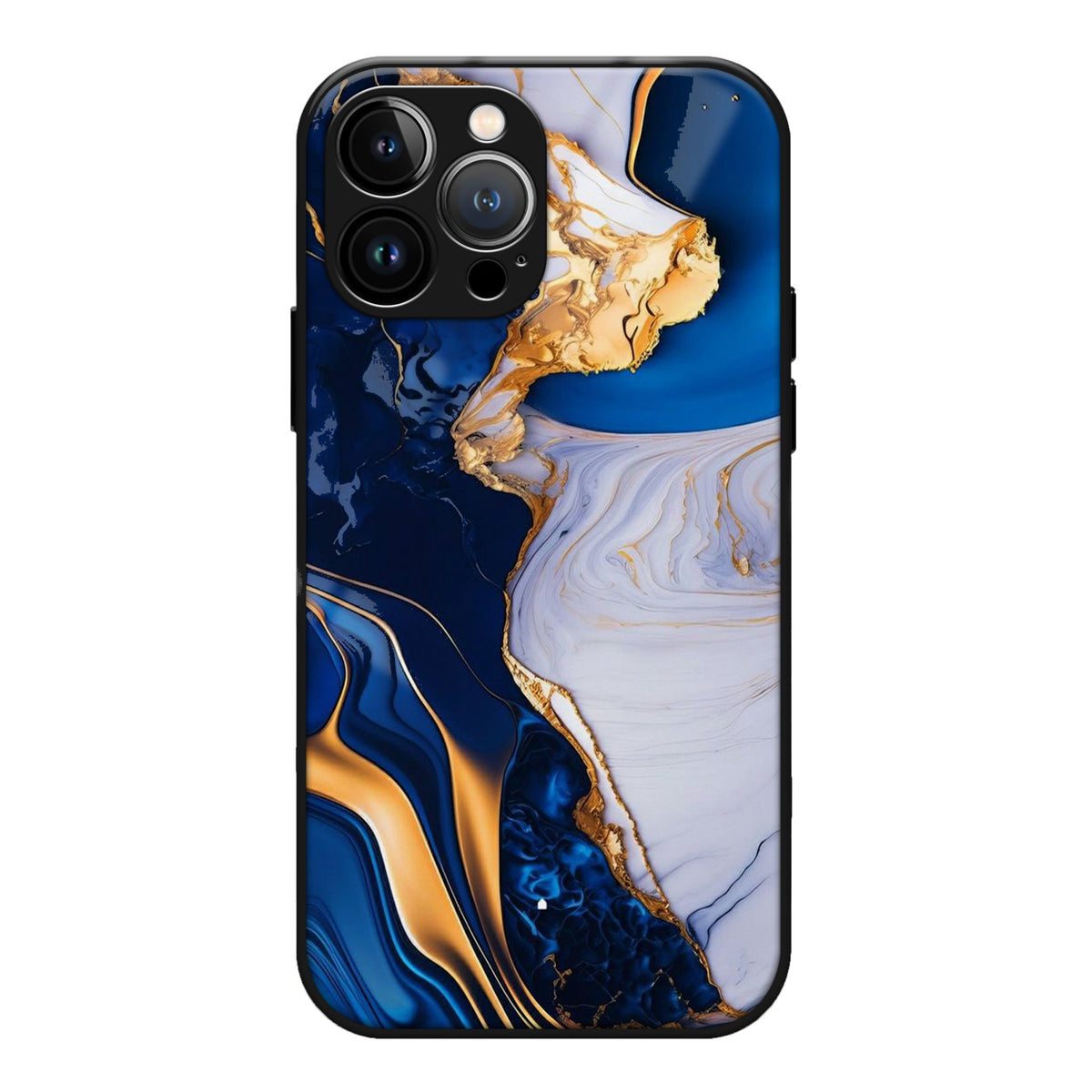 Blue Pattern Marble Glass Case 3Brocases