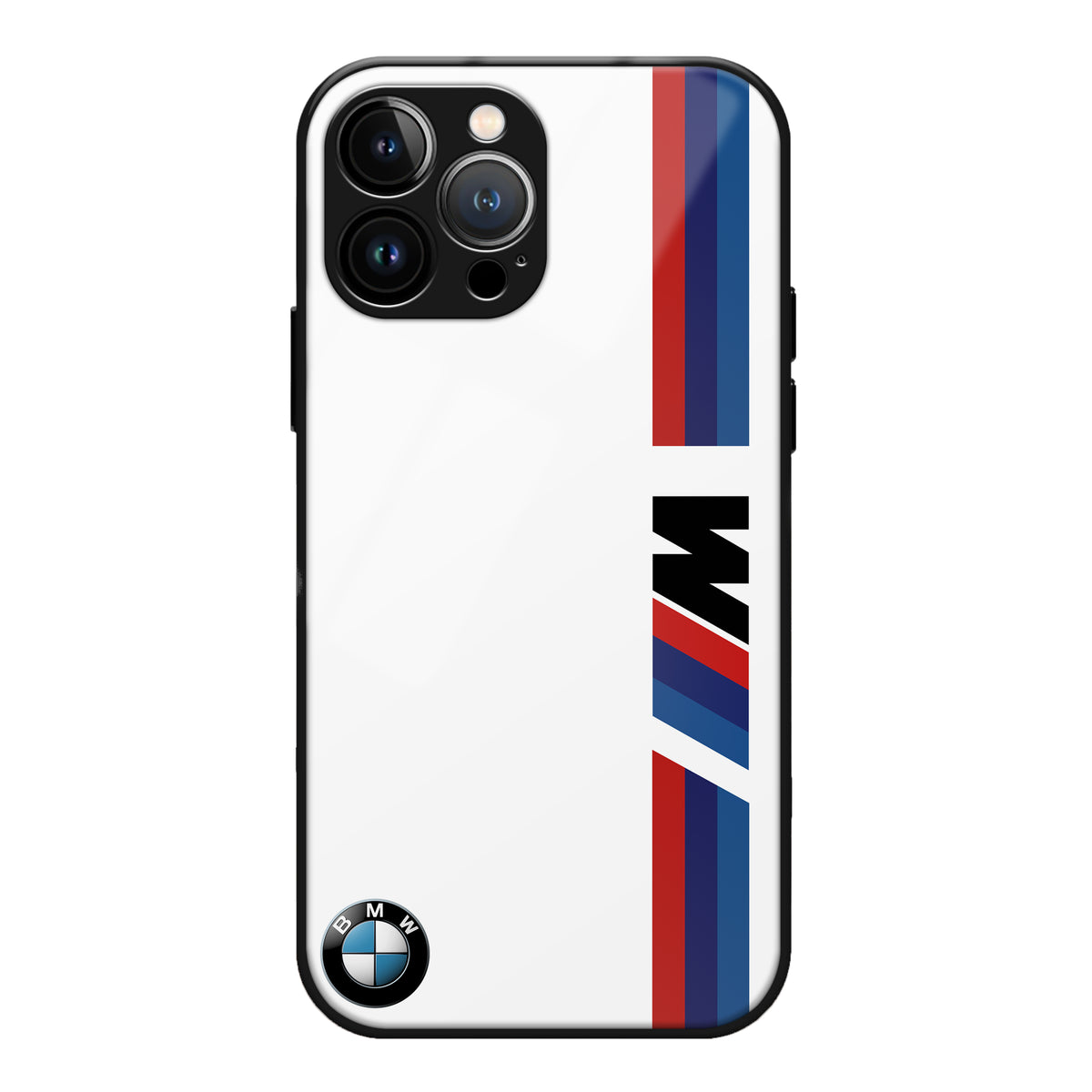 BMW White Premium Glass Case