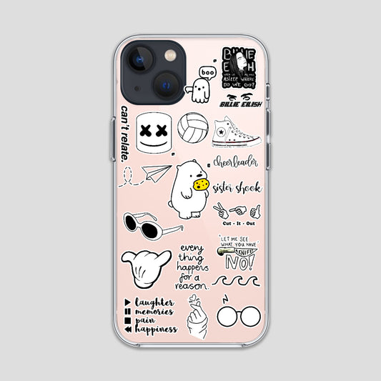 Can't Relate Stickers Clear Case 3Brocases