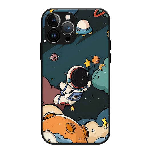 Cartoon Astronaut Design Case For iPhone