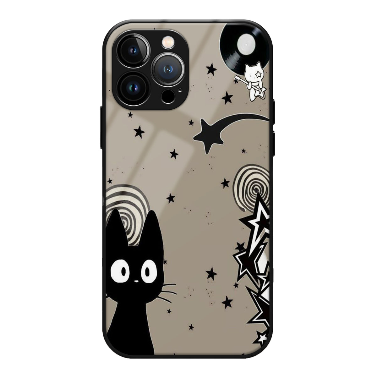 Cat With Stars Aesthetic Glass Case 3Brocases