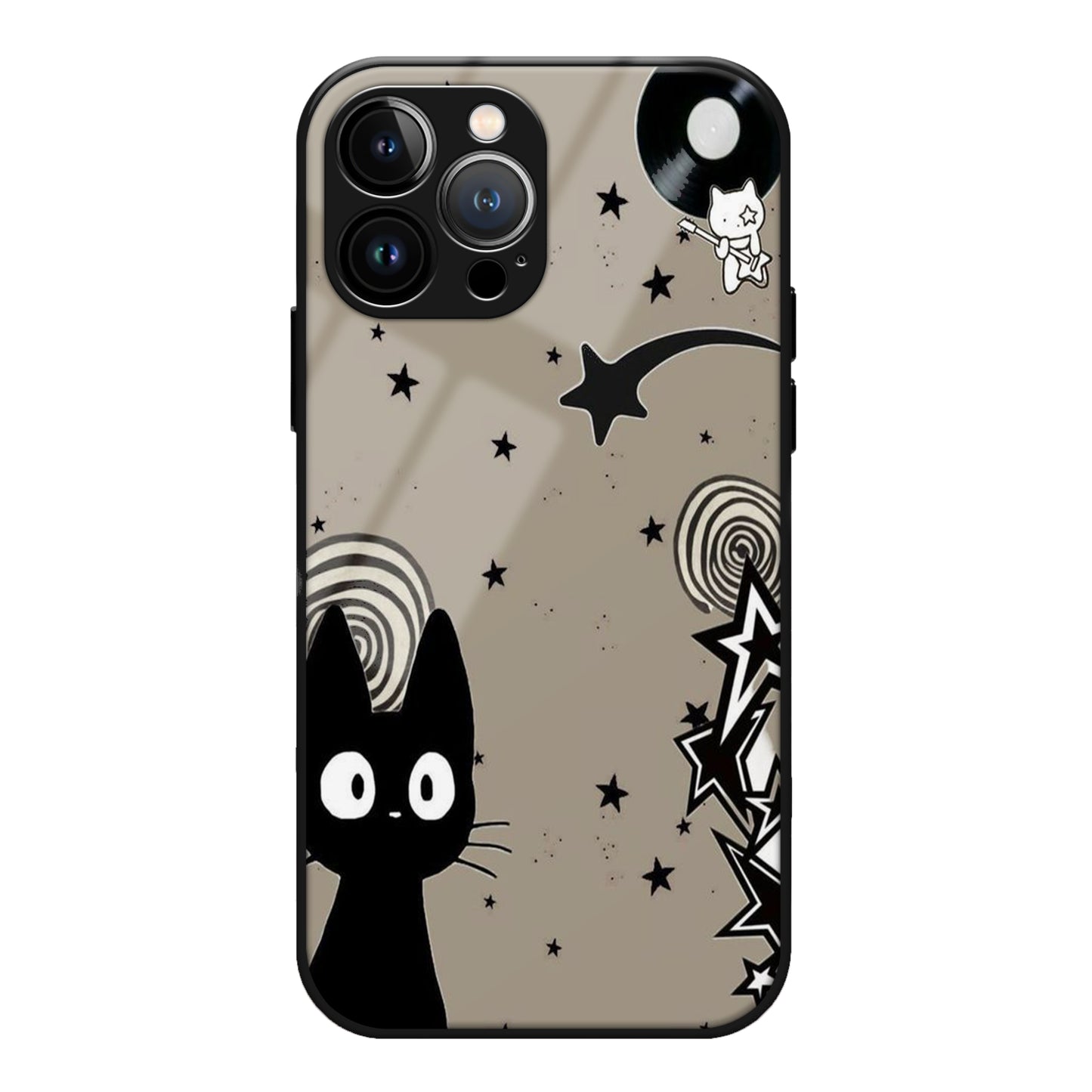 Cat With Stars Aesthetic Glass Case 3Brocases