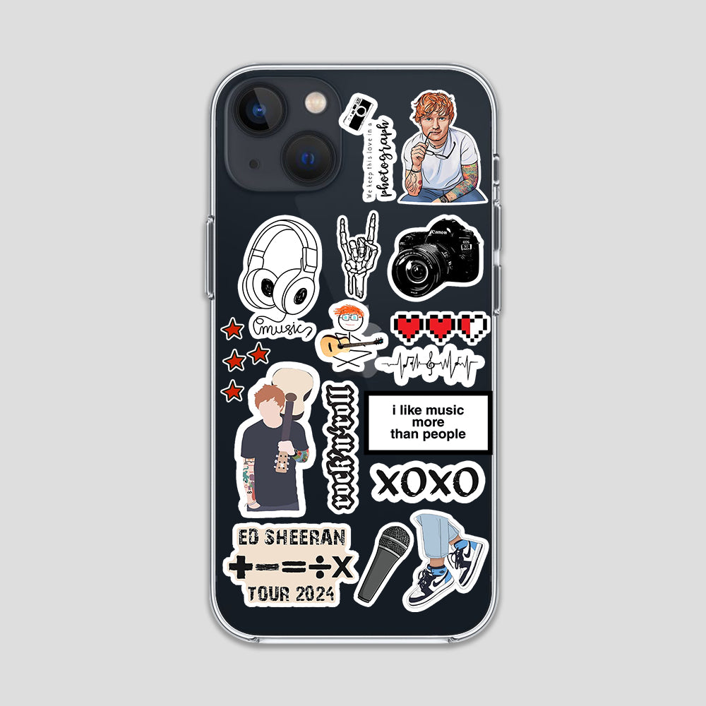 Ed Sheeran Aesthetic Stickers Clear Case 3Brocases