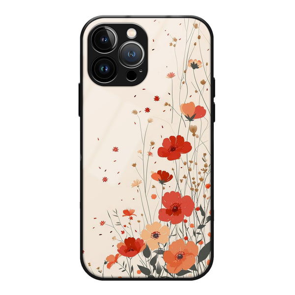 Floral Aesthetic Phone Glass Case