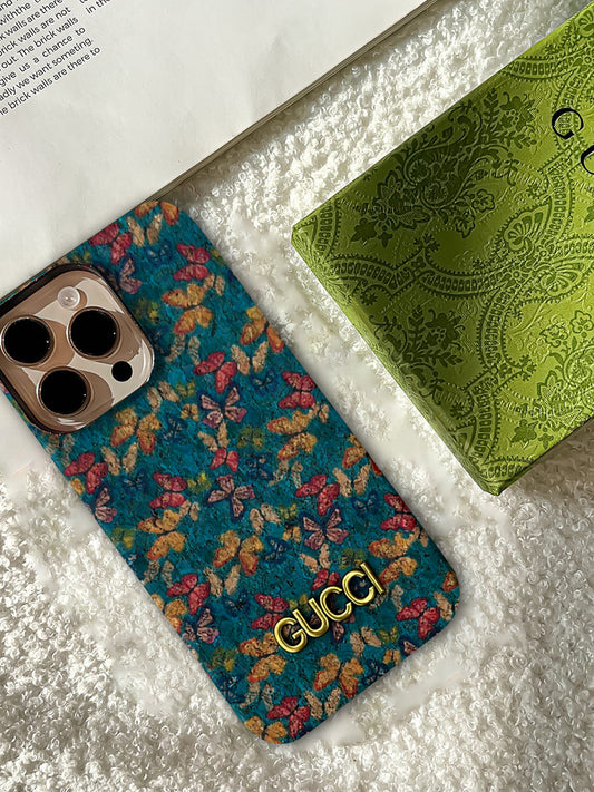 Floral Luxe designer phone case with floral print – back view