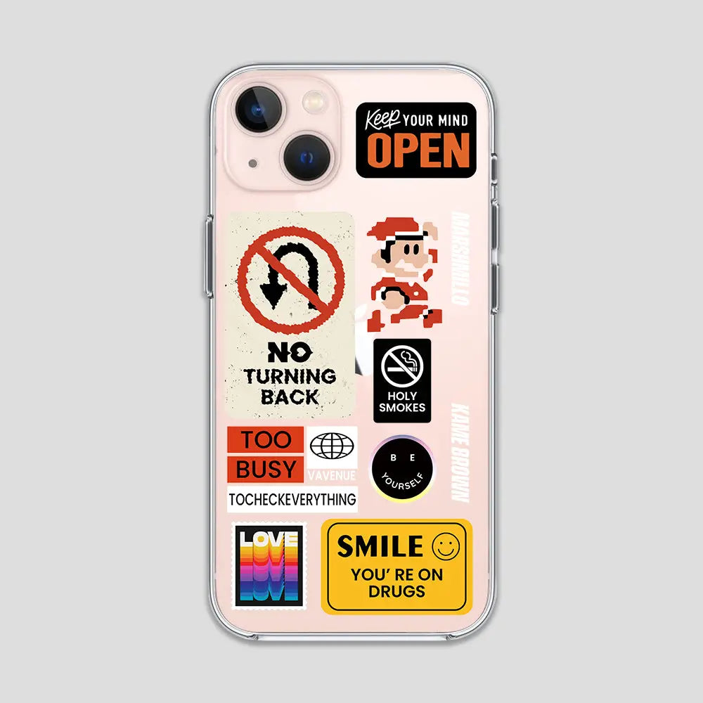 Keep Ur Mind Stickers Clear Case 3Brocases