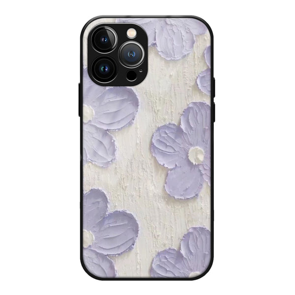 Lavender Floral Premium Glass Case