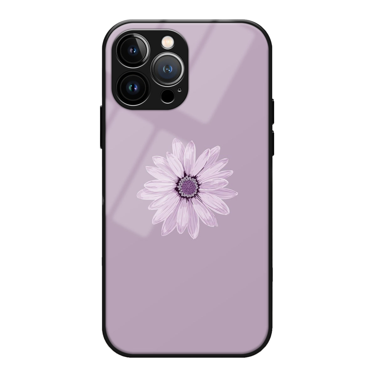 Purple Flower Aesthetic Glass Case 3Brocases